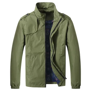 Men's 2025 Male Coat: Lightweight Bomber Jacket with Windbreaker Slim Fit Solid Windproof Men's Casual Jacket Casual Brand