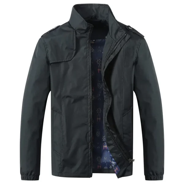 Men's 2025 Male Coat: Lightweight Bomber Jacket with Windbreaker Slim Fit Solid Windproof Men's Casual Jacket Casual Brand - Image 4