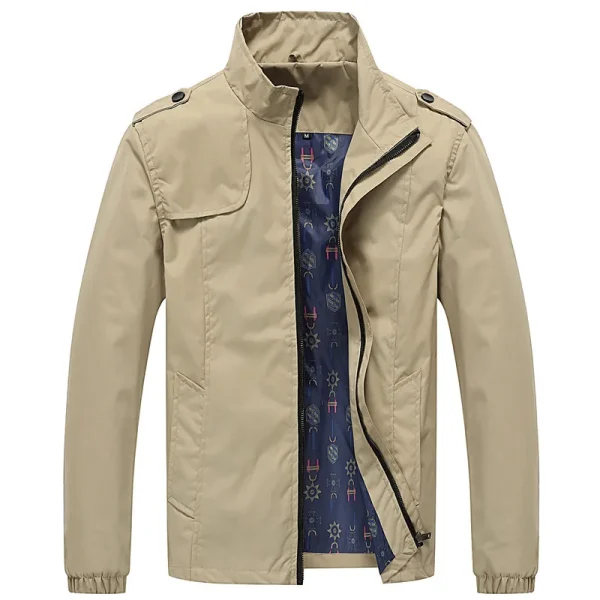 Men's 2025 Male Coat: Lightweight Bomber Jacket with Windbreaker Slim Fit Solid Windproof Men's Casual Jacket Casual Brand - Image 2