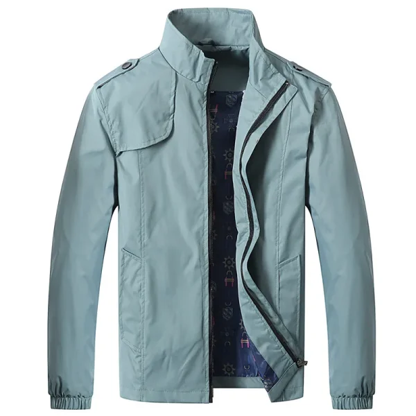 Men's 2025 Male Coat: Lightweight Bomber Jacket with Windbreaker Slim Fit Solid Windproof Men's Casual Jacket Casual Brand - Image 3