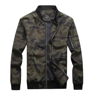 Men's camouflage jackets and coats for the fall of 2025 Men's Camo Bomber Jacket Plus Size Outwear Clothing Brand