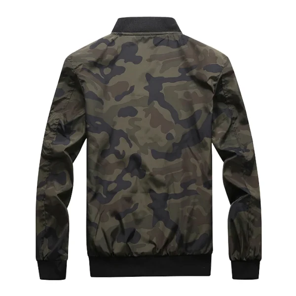 Men's camouflage jackets and coats for the fall of 2025 Men's Camo Bomber Jacket Plus Size Outwear Clothing Brand - Image 3
