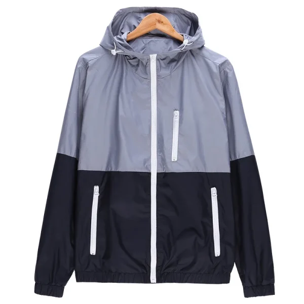 Men's Bomber Jackets in Contrast Colors, Lightweight Jackets, Casual Slim Stand Collar Jackets, Windbreakers, Available in 2025 - Image 2