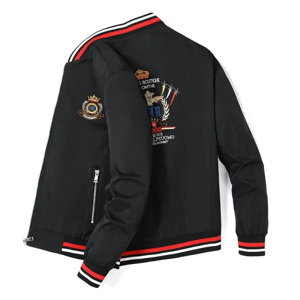 2025 Men's Slim Long-Sleeved Bomber Jacket with Zipper and Windbreaker for Men's Outwear Brand Clothes - Image 2