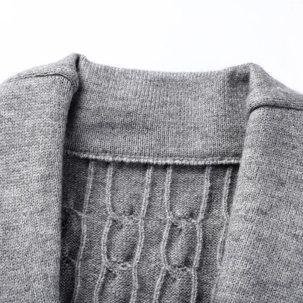 Vintage Twisted Men's Sweater Cardigan, New Men's Knitwear, Green Collar, Fashion, Long Sleeves, Casual Home Style - Image 5