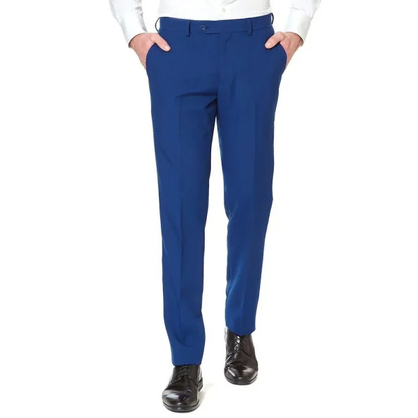 Slim-fitting blue suits for men Notch Lapel Skinny Two-Piece Outfits with a Single Breast Casual Workwear for the Office Men's Terno Blazer Costume - Image 3