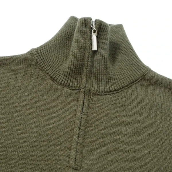 Men's Pullover Sweater with Half High-neck Zipper, 2025, Autumn and Winter Warm, Everyday Basic Versatile Pullover Knitted Sweater. - Image 3