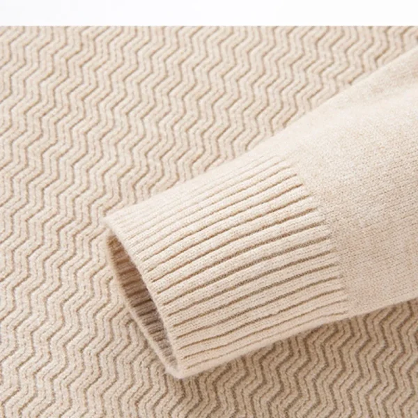 Business Casual Warm Bottoming Knitted Top for Men, Half Zipper T-Shirt, Long Sleeve Slim Fit Sweater, Autumn & Winter - Image 4