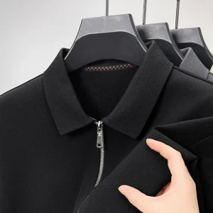 Men's Stretchy Knitted Zip-up Cardigan in Solid Color, Perfect for Everyday Commuting in the Fall and Winter.