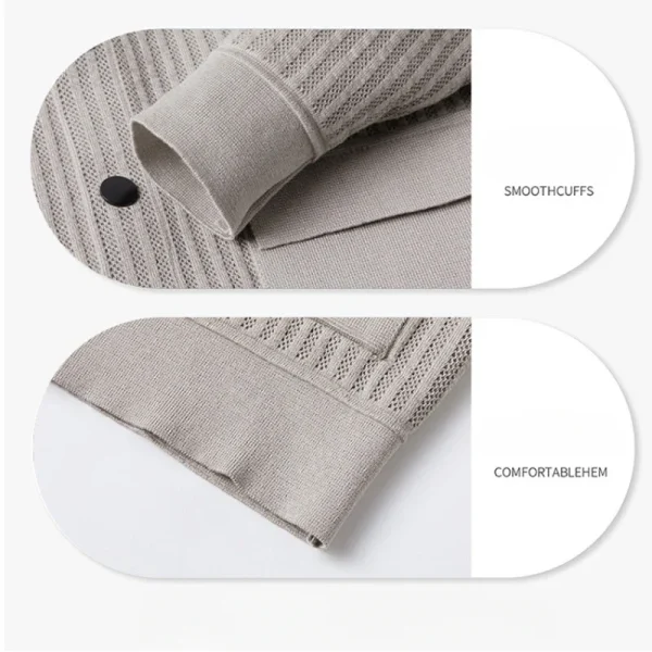 Breathable Knitted Coat for Autumn and Spring. Premium Stretch Men's Everyday Joker Button Knitted Cardigan, Soft Jacket. - Image 4