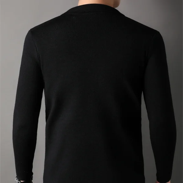 New Men's Long-Sleeved Sweater Youth Popularity Cardigan for Fall and Winter Men's Youth Thin Coat with Lapel Sweater Knitwear - Image 2
