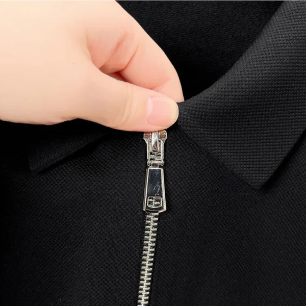 Men's Stretchy Knitted Zip-up Cardigan in Solid Color, Perfect for Everyday Commuting in the Fall and Winter. - Image 3