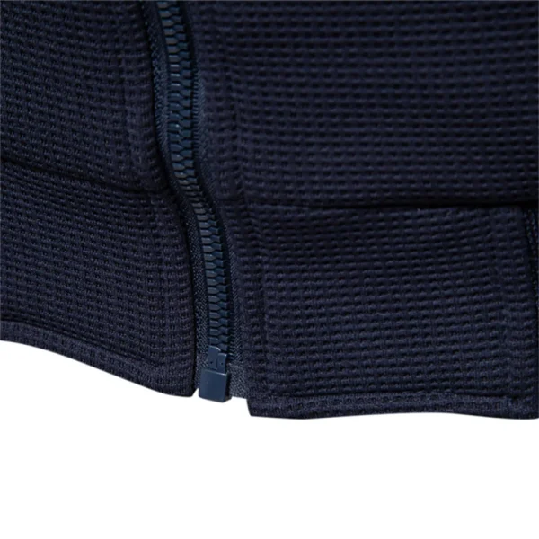 Warm Casual Zipper Pocket Outwear Jackets & Coats for Men: Men's Waffle Fleece Lined Bomber Jacket for Autumn and Winter - Image 2