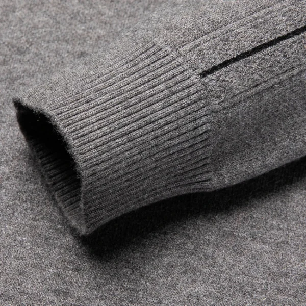 Men's Solid Color Half-zip High-neck Sweater for Autumn 2024 New Knitted Sweater. - Image 5