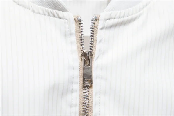 Men's Baseball Stand Collar Zipper Casual Jackets with Stripes Men's Spring/Autumn Fashion Jackets - Image 4