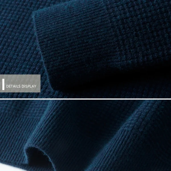 Popularity of Youth Woolen Sweaters for Men Lapel Pullover with Long Sleeves Men's Vintage Sweater Clothing, Youth Sweater, and Knitwear - Image 6