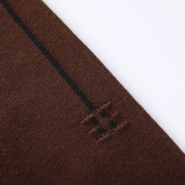 Men's solid color sweater, stretchy and warm for autumn, suitable for business casual daily commute. - Image 4