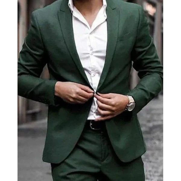 Luxurious Men's Suits of Superior Quality Two-piece sets of jackets and pants Intelligent Casual Office Work Outfits with a Single Breasted Peak Lapel Blazer Terno - Image 2