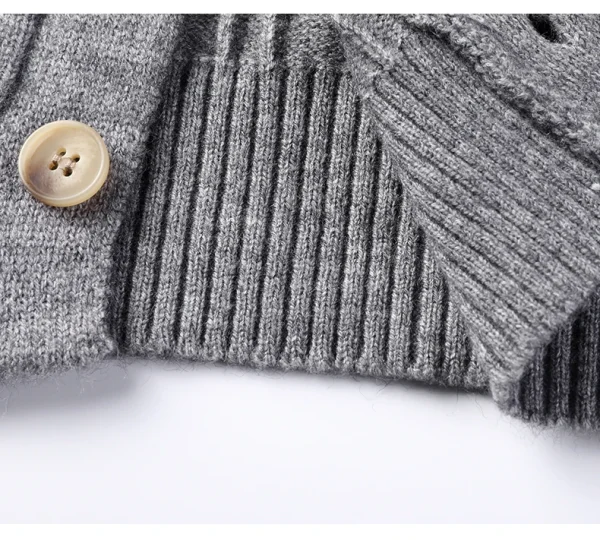 Vintage Twisted Men's Sweater Cardigan, New Men's Knitwear, Green Collar, Fashion, Long Sleeves, Casual Home Style - Image 9