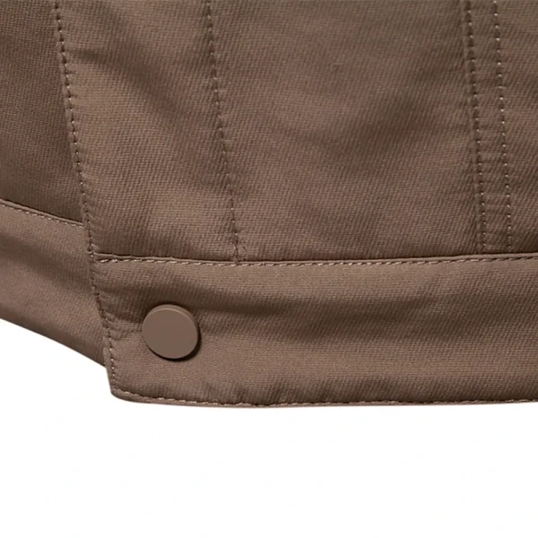 Men's Fashion Casual Work Jackets with Patchwork Fur Collars and Thick Sherpa Fleece for Winter Warmth - Image 4