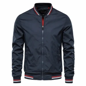 Men's Solid Color Bomber Jacket Men's Casual Slim Fit Baseball Jackets, New Autumn Style, Premium Men's Jackets