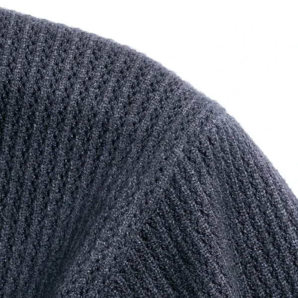 Excellent Men's Lapel Single-breasted Button Autumn Sweater, Delicate Hollow Knit Cardigan, Versatile Knitwear for Everyday Wear. - Image 3