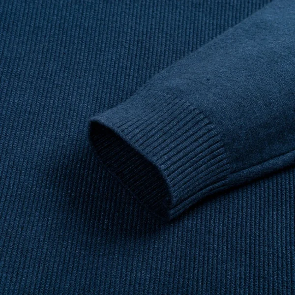 Warm long-sleeved lapel sweater for business casual men's polo shirts in the fall and winter.Pullover Sweater with Long Sleeves for Men - Image 4