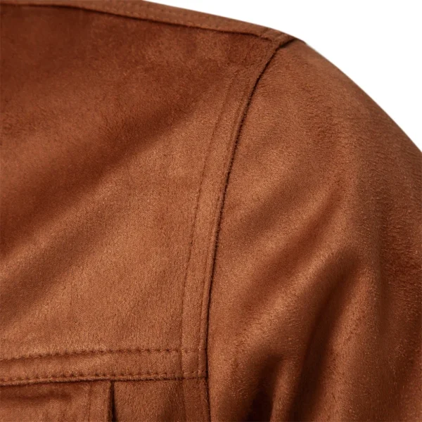 Men's Fashion Luxury Casual Turn-down Collar Jacket in 2025 New Autumn/Winter Suede Leather - Image 3