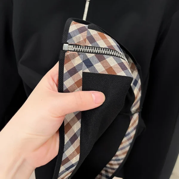 Men's Stretchy Knitted Zip-up Cardigan in Solid Color, Perfect for Everyday Commuting in the Fall and Winter. - Image 5
