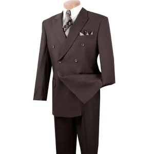 Gentlemen's brown double-breasted suit Male Clothing: Premium Blazer with Peak Lapel Business Smart Casual Two-Piece Jacket and Pants