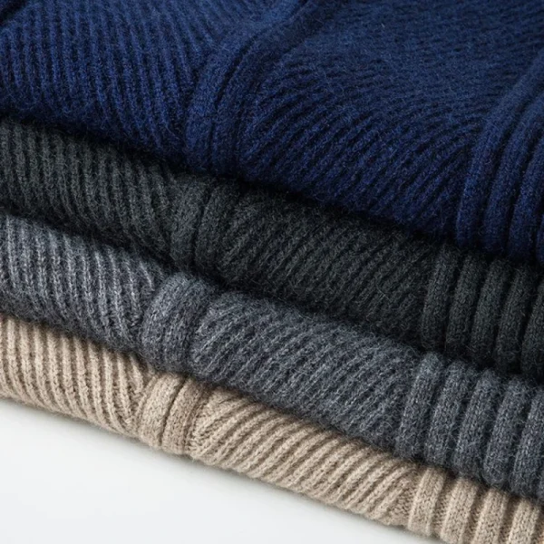 New 2024 Men's Stretchable Warm Knit Cardigan, Half High-collar Zip Knit Autumn and Winter Sweater for Daily Commuters. - Image 3