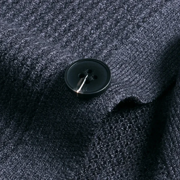 Excellent Men's Lapel Single-breasted Button Autumn Sweater, Delicate Hollow Knit Cardigan, Versatile Knitwear for Everyday Wear. - Image 4