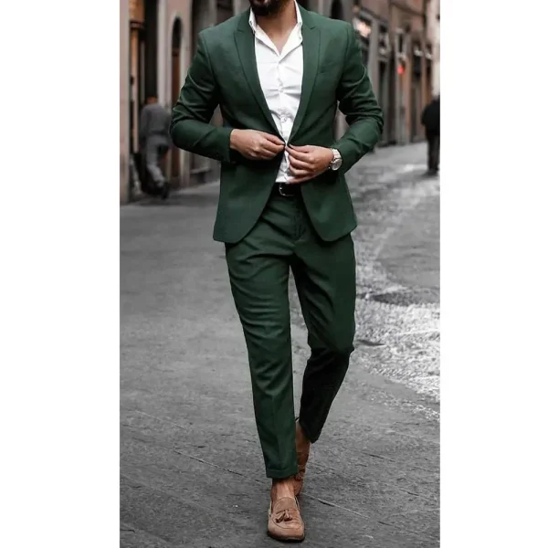 Luxurious Men's Suits of Superior Quality Two-piece sets of jackets and pants Intelligent Casual Office Work Outfits with a Single Breasted Peak Lapel Blazer Terno - Image 3