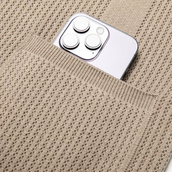 Superior Men's V-neck Cardigan in Solid Color, Soft Long-Sleeved Knitted Sweater with Elastic Velvet - Image 5