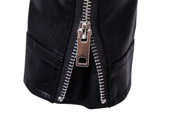 Fashion Brand Designer Punk Wind Oblique Zipper Men's Leather Jacket Coat 2025 New Motorcycle Pilot Leather Jacket - Image 6