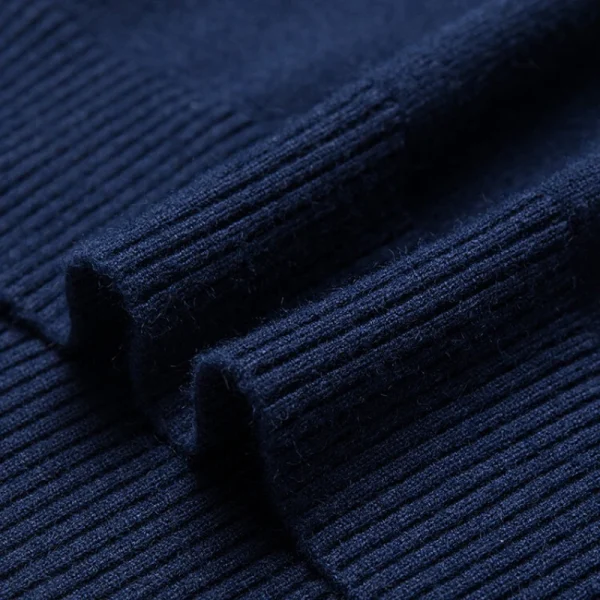 Men's Office Top, Casual Solid Color Long-Sleeved Shirt with Lapel Knit, New Warm Color for Fall and Winter - Image 5