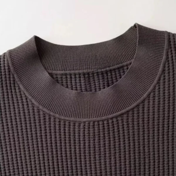 Superior Men's Solid Color Long-Sleeved O-neck Sweater, Ideal for Everyday Casual Wear in the Fall and Winter. - Image 4