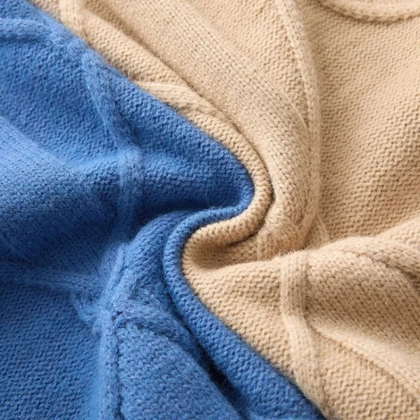 Superior Men's Solid Color Men's Cozy Pullover Knitted Sweater for Autumn and Winter 2024. - Image 5