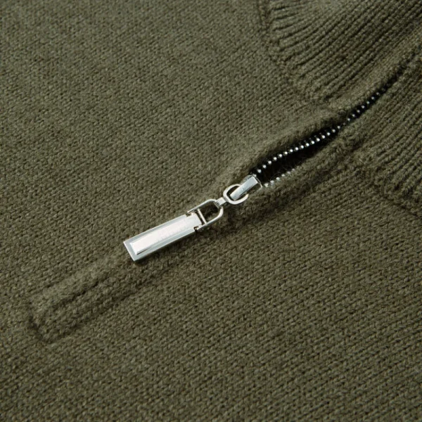 Men's Pullover Sweater with Half High-neck Zipper, 2025, Autumn and Winter Warm, Everyday Basic Versatile Pullover Knitted Sweater. - Image 4