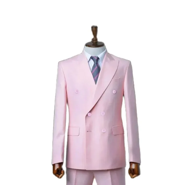 Men's Formal Double-Breasted Suits Stylish Two-Piece Jacket and Pant Outfits for a Prom Party Premium Homme Blazer 2025 Costume - Image 4