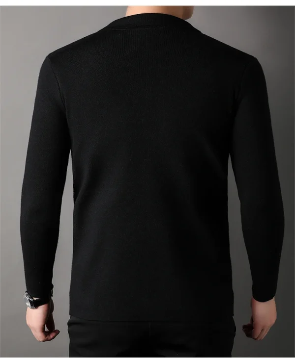 New Men's Long-Sleeved Sweater Youth Popularity Cardigan for Fall and Winter Men's Youth Thin Coat with Lapel Sweater Knitwear - Image 12