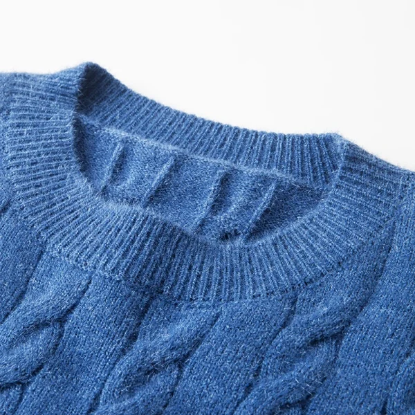 Premium British-style men's thickened o-neck sweater for everyday commuting to stay warm. - Image 3
