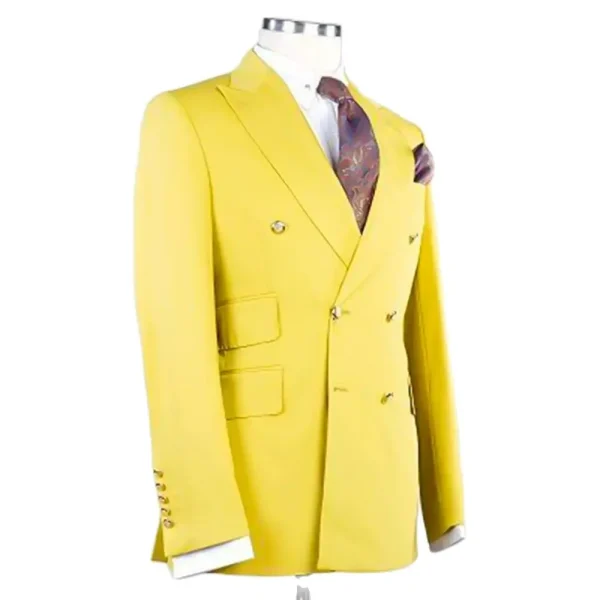 Tuxedos, two-piece jacket pants, double-breasted, peak-lapel, regular-length, formal wedding suits for men - Image 4
