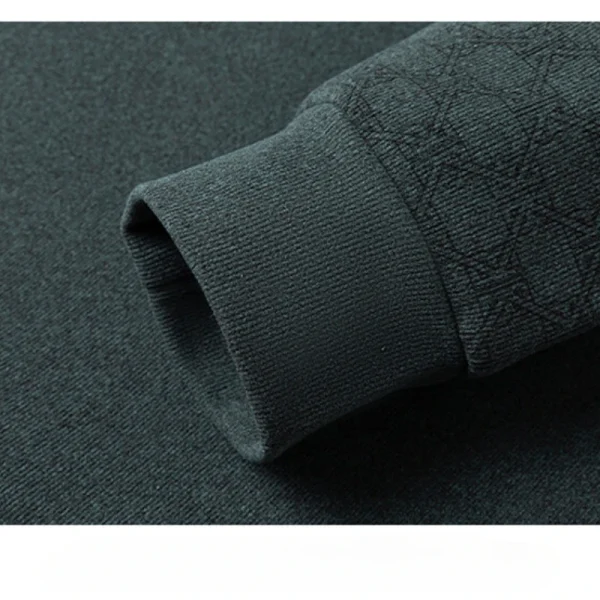 Men's Polo Shirt, Business High-End Pullover, Plaid Shirt Collar Thickened Sweater, Premium Fabric - Image 4