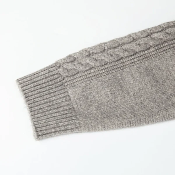 Men's Solid Color Long-Sleeved Warm Pullover, Half-Zip Pullover, Casual Everyday Wear, Premium Knitted Sweater. - Image 5