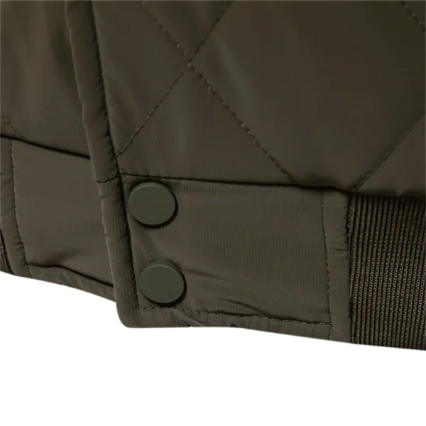 Men's Fashion Casual Warm Outwear Jackets Coats Men's Winter Patchwork Thick Fleece Lined Baseball Bomber Jacket - Image 3