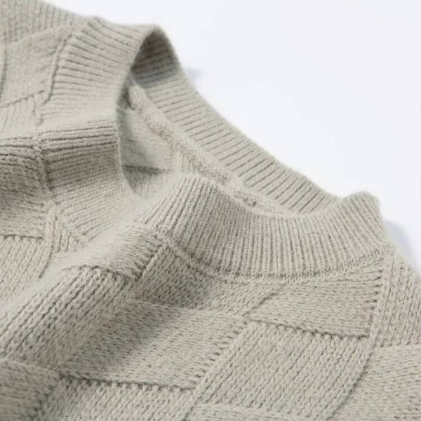 Grid of Solid Colors Premium Men's Warm Bottomed Pullover Sweater with a Loose Casual O-neck for Fall and Winter. - Image 22