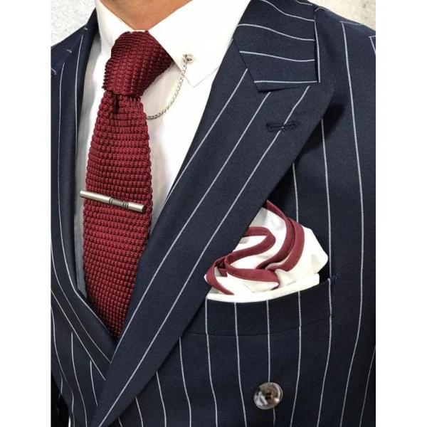High-end men's suits, double-breasted, peak-lapel, regular-length, two-piece jackets, pants, and blazer shirts - Image 4