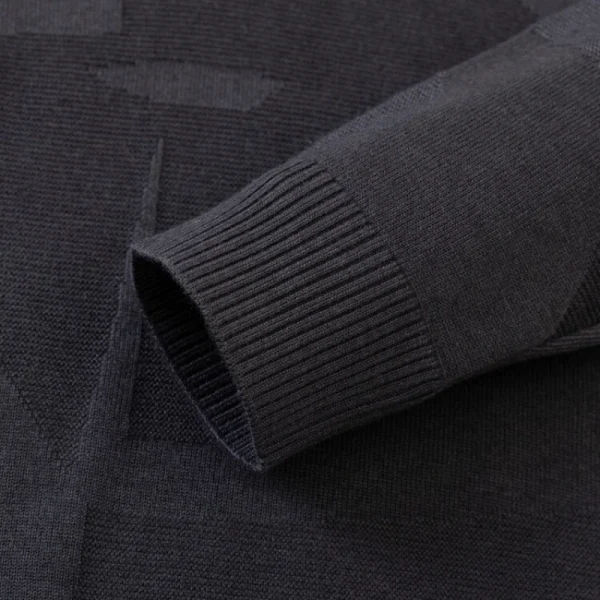 Wool Blend Premium Men's Warm Base Shirt for Autumn and Winter, O-neck Knit Pullover for Everyday Commuting - Image 4