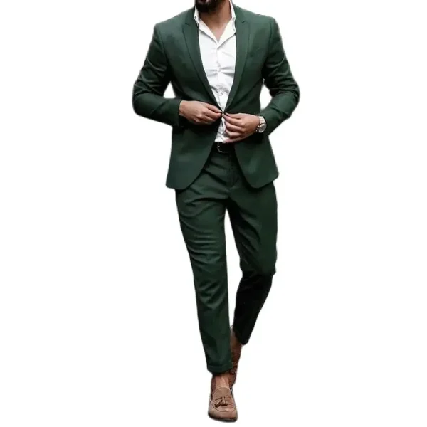 Luxurious Men's Suits of Superior Quality Two-piece sets of jackets and pants Intelligent Casual Office Work Outfits with a Single Breasted Peak Lapel Blazer Terno - Image 4
